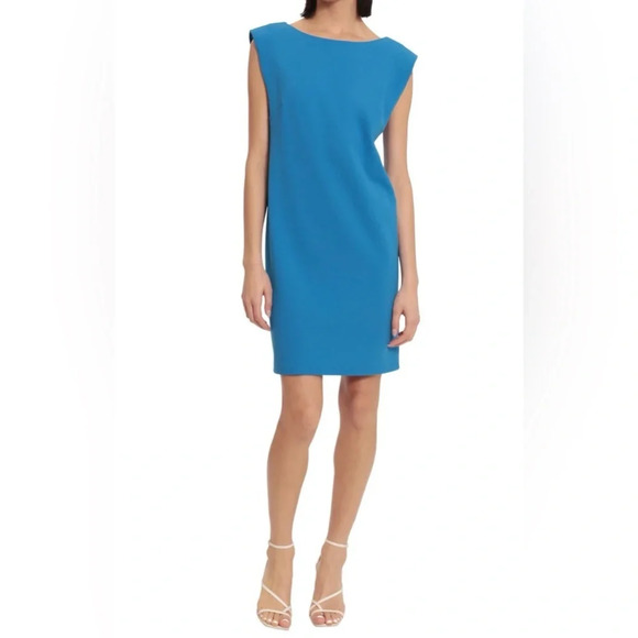 DONNA MORGAN PIPPA open back dress in ocean blue - Picture 1 of 6